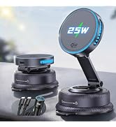 visnfa Qi2.2 25W MagSafe Car Mount Charger, Cooling Fan+75W Fast Adapter | Stable & Fast Charging...