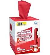GLIMGLINT Red Microfiber Cleaning Cloth, 100 Pack Cleaning Rags, Lint-Free, Ultra Absorbent Reusa...