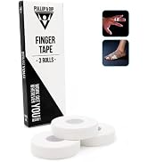 PULLUP & DIP Finger Tape with Extra Strong Adhesive, 3 Rolls (Total 98 ft.) Climbing Tape, Skin-F...