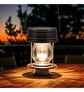 Hanging Solar Lights Outdoor - Solar Powered Waterproof Landscape Christmas Lanterns with Retro D...