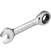 DURATECH 10mm Stubby Ratcheting Combination Wrench, Metric, CR-V Steel