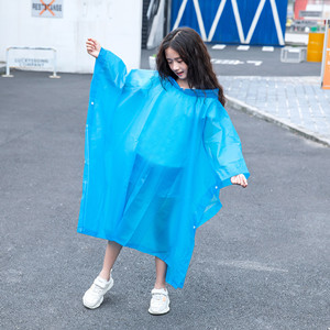 kids poncho blue