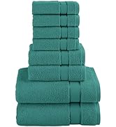 Elegant Comfort Premium Cotton 8-Piece Towel Set, Includes 4 Washcloths, 2 Hand Towels and 2 Bath...