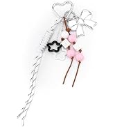 PLwelth Bag Charm for Handbags Cute Rope Keychain for Women Girls Y2k Bow Flower Beaded Charms Ac...