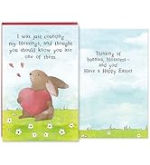 hvdler Bunny Happy Easter Card for Friends Family, Romantic Easter Bunny Card for Husband Wife Bo...