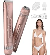Fanovae 2-in-1 Bikini Trimmer for Women – Dual-Head Electric Razor, IPX7 Waterproof Wet & Dry, Pu...