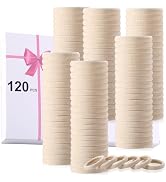 LuSeren 120 Pcs No Damage Hair Ties for Thick Hair, Large Soft Seamless Nylon Hair Elastics for W...