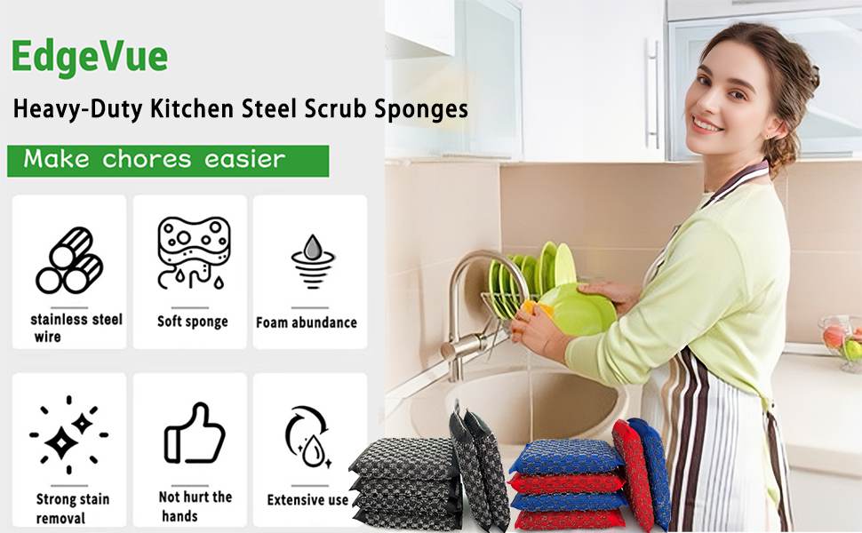 steel wool sponges for kitchen