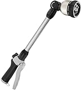 FANHAO Watering Wand Heavy Duty, 16 Inches Metal Garden Hose Wand with 8 Spray Patterns, Long Hos...