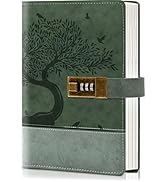 MINICAGIE Vintage Diary with Lock for Women Girls 256 Pages Leather Journal with Lock A5 Password...
