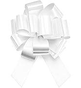 Giant Large White Pull Bow 16" Wide, Pack of 1 Car Bow for Packaging Gift Decorations, Christmas ...