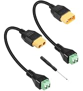 YANBORONSN XT60 Male to Solderless Terminal Power Cord,XT60 Female to Solderless Terminal Power C...