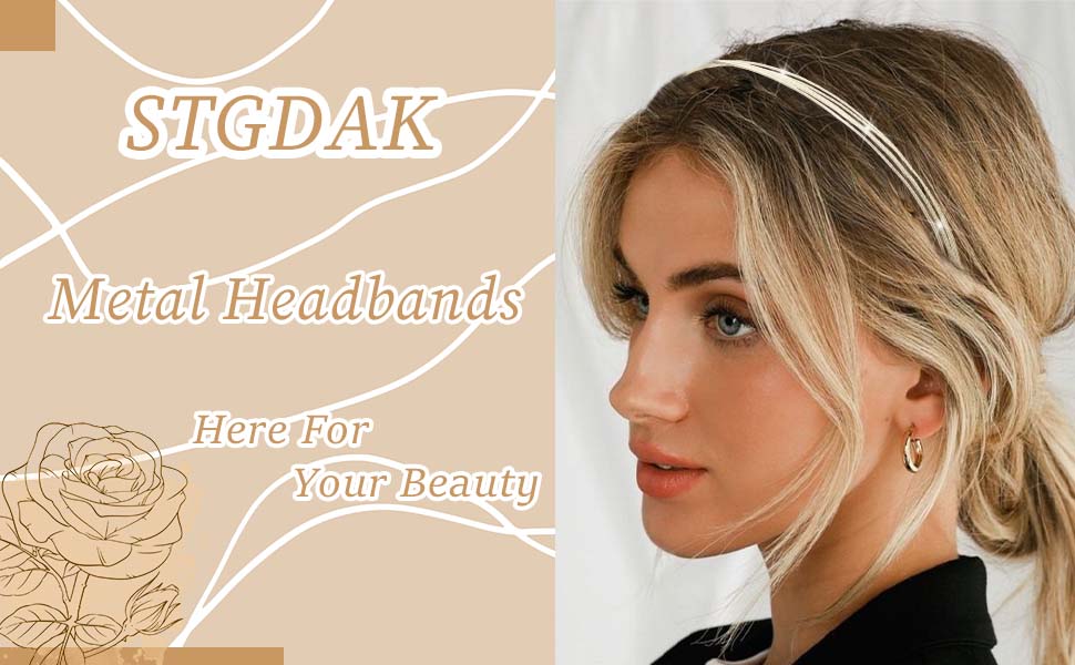 gold headbands multi layers hairbands stylish hair accessories formal bridal row wire headband