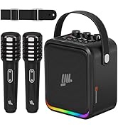 YLL Karaoke Machine, Christmas Birthday Gifts for Adults & Kids, Portable Bluetooth Speaker with ...