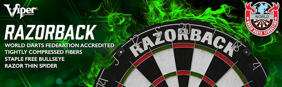 Viper Razorback Dart Board - world darts federation accredited