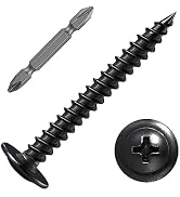 (100 pcs)#8×2" Black Truss Head Wood Screws Quick Metal Self Tapping Zinc Oxide