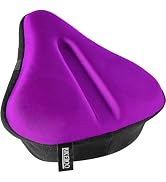 Bikeroo Comfort Bike Seat Cushion - Padded Gel Cover for Exercise, Mountain & Road Bikes, Univers...