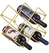 Buruis Countertop Wine Rack - 6 Bottle Wine Holder for Red White Wine Storage - Freestanding Meta...