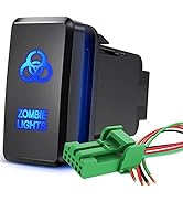 Nilight Zombie Lights Push Button Switch 12V ON Off Switch with Connector Wire Kit 1.54