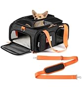 pidipiti 17x13x8 Frontier Allegiant Breeze Airlines Approved top Expandable pet Carrier for Extra...