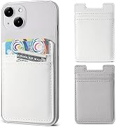 2Pack Phone Wallet,Leather Phone Card Holder Adhesive Stick On Credit Card Pocket for Back of Pho...