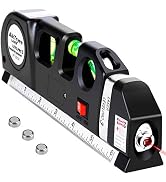 Laser Level Line Tool, Multipurpose Laser Level Kit Standard Cross Line Laser leveler Beam Tool w...