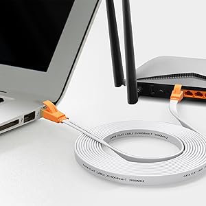 flat ethernet cable 50 ft flat ethernet cable 100 ft Cat8 Ethernet Patch Cable