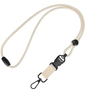 Fishent Breakaway Neck Lanyards for ID Badges, Adjustable Durable Round Cord Heavy Duty Key Lanya...