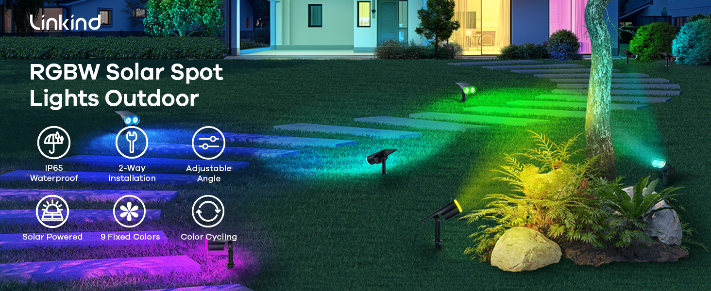 solar spot lights outdoor waterproof