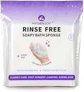 HYGIENJOY-21% Lager Rinse Free Bath Sponges for Adults-Disposable No Rinse Bathing Wipes-Soap Inf...