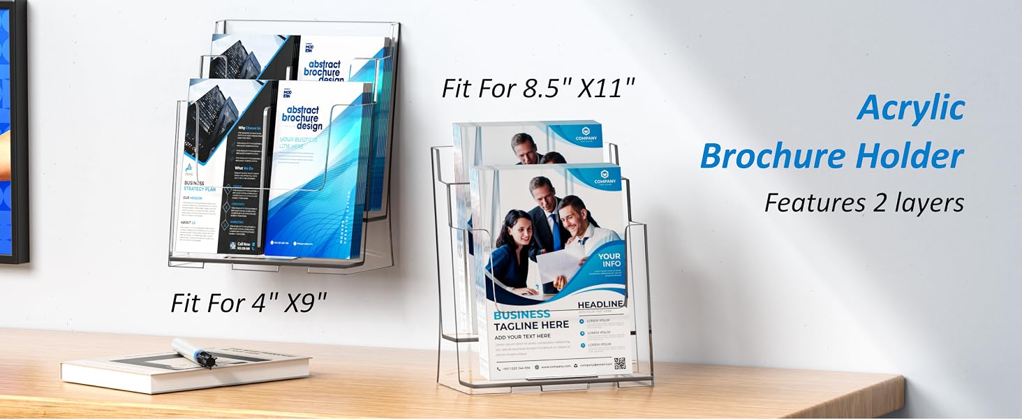 FUCDTEFC Acrylic Brochure Holder 8.5x11