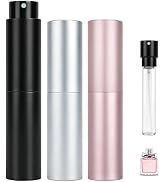 QIHANS 3 Pack 8ml Travel Perfume Bottle Refillable, Portable Perfume Atomizer Cologne Dispenser f...