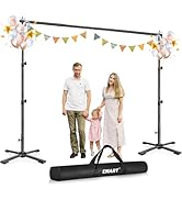 EMART 8.5x10ft Backdrop Stand, Four-Legged Photo Background Frame Kit with Foldable Cross Base, A...