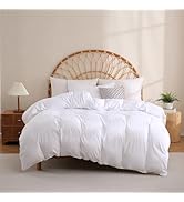 JSD White Duvet Cover Set Twin Size, 2 Piece Microfiber Kids Duvet Cover with Pillow Sham, Zipper...