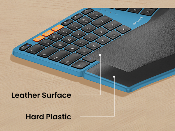 Ergonomic Keyboard with number pad - black blue A+ (7)