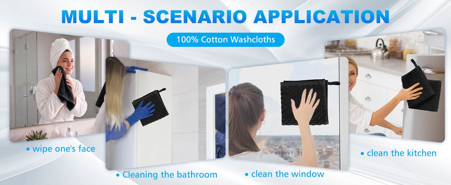 100% Cotton Wash Cloths