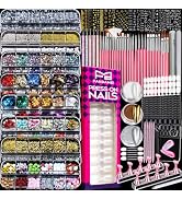 FANDAMEI Nail Kit with 8 Boxes Nail Charms and Nail Tips, Nail Art Kit | Nail Supplies For Nail T...
