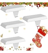 Doitory Christmas Stocking Holder Hanger for Mantle,4 Pack for Xmas Decorations Lightweight and A...