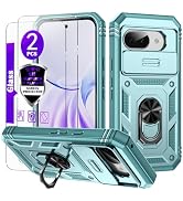 for Google Pixel 9A Case with Camera Cover Slider, 2*Tempered Glass Screen Protectors,Build in 36...