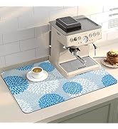 Meetcolor Dish Drying Mat, Dish Mat Drying Kitchen Mat with Rubber Backed, Hide Stain Kitchen Sup...