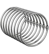Bathway Shower Curtain Rings, Bathway Shower Curtain Hooks Anti-Drop Shower Rings for Curtain, Me...