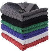 Keith LUN 6 Pack 100% Cotton Wash Cloth, 12x12Inch Highly Absorbent and Soft Feel Fingertip Towel...