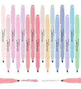 coruscant Pastel Highlighters Set, Assorted Colors Chisel Tip Cute Bible Highlighters, No Bleed D...