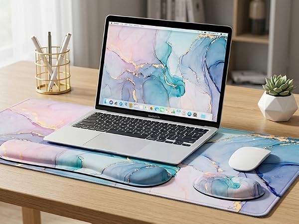 desk mat and keyboard wrist rest