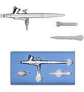 Pinkiou Airbrush Gun Mini Makeup Air Brush Spary Gun 0.4mm Needle and Nozzle For Make up Face Eye...