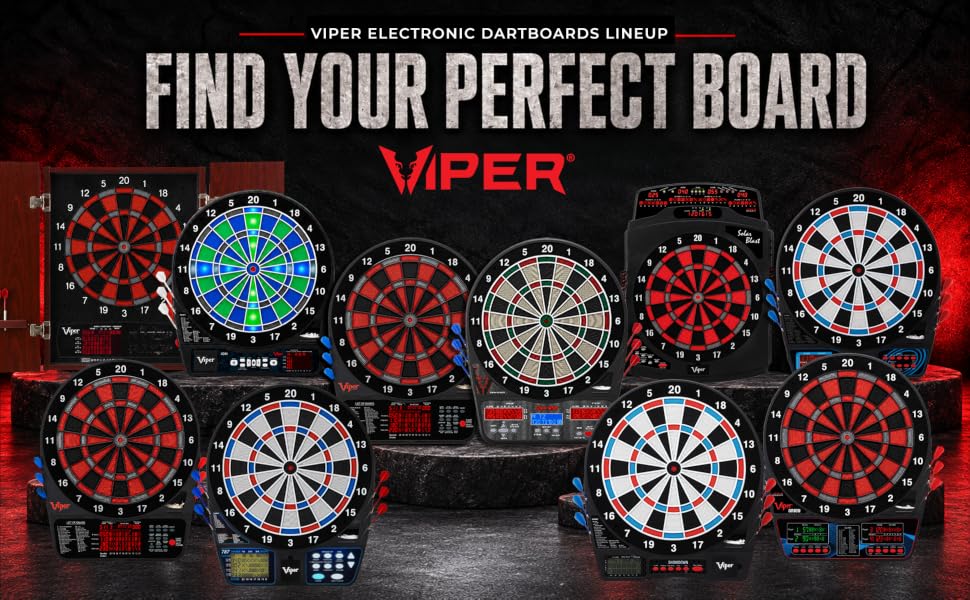 Viper Soft Tip Electronic Dartboard with LCD Scoreboard, 57 Games, 16 Player Multiplayer Competition