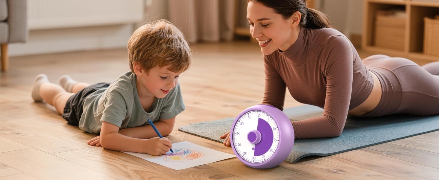the noiseless shrinking colored disk helps kids visualize time passing