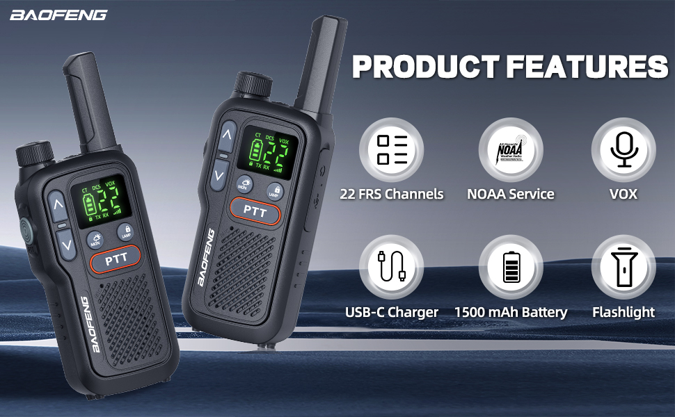 RT22 Two Way Radio Long Range Rechargeable