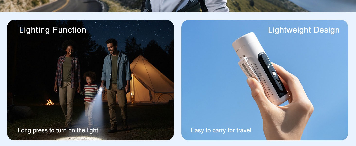 Summer travel assistant with lighting function