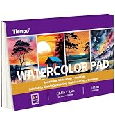 Tlenpo Watercolor Paper Pad, 8.5"x5.5" in Water Color Paper, 110lb/230gsm, Cold Press & Acid-Free...